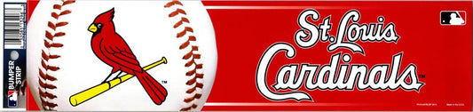 St. Louis Cardinals 3" x 12" Bumper Strip MLB Baseball Sticker Decal Image 1