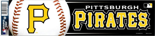Pittsburgh Pirates 3" x 12" Bumper Strip MLB Baseball Sticker Decal Image 1