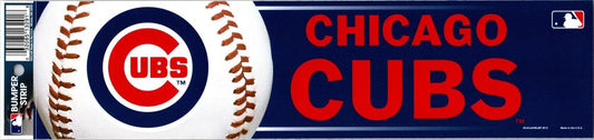 Chicago Cubs 3" x 12" Bumper Strip MLB Baseball Sticker Decal Image 1
