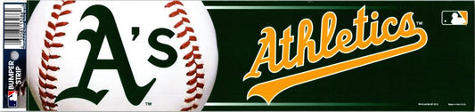 Oakland Athletics 3" x 12" Bumper Strip MLB Baseball Sticker Decal