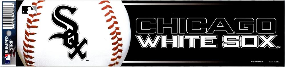 Chicago White Sox 3" x 12" Bumper Strip MLB Baseball Sticker Decal Image 1