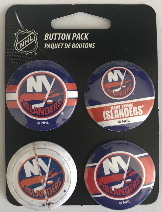 New York Islanders Wincraft NHL Button 4 Pack 1.25" Round Licensed  Image 1