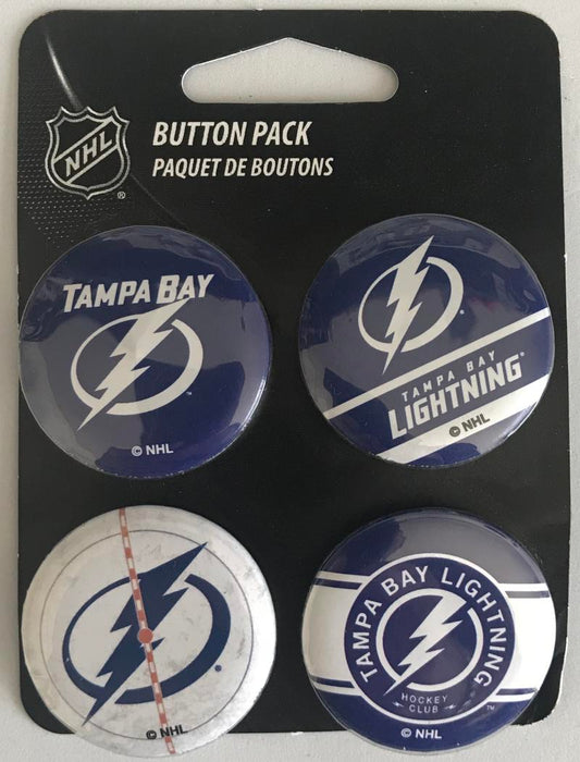 Tampa Bay Lightning Wincraft NHL Button 4 Pack 1.25" Round Licensed  Image 1