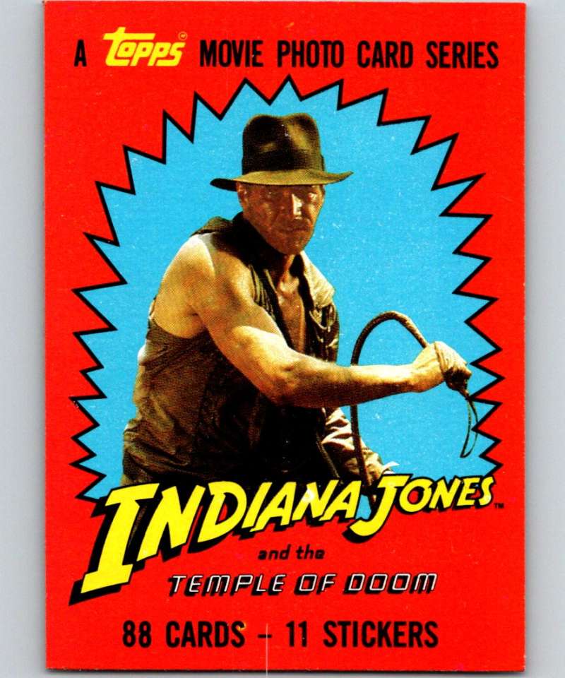 1984 Topps Indiana Jones and the Temple of Doom #1 Indiana Jones and the Temple of Doom