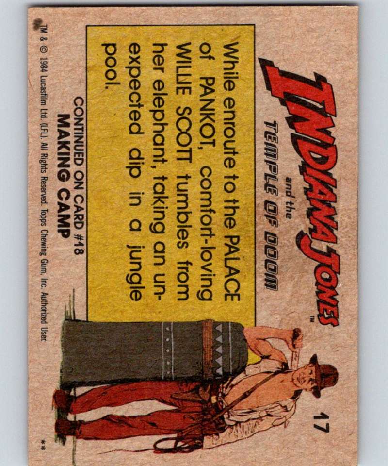 1984 Topps Indiana Jones and the Temple of Doom #17 Whoops! Image 2