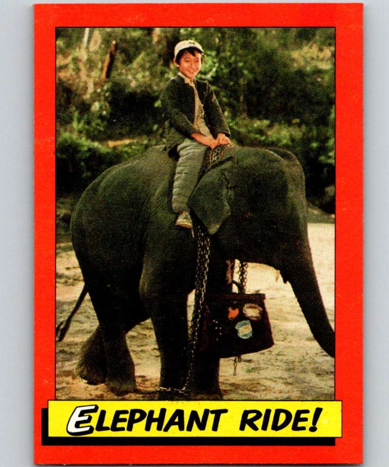 1984 Topps Indiana Jones and the Temple of Doom #20 Elephant Ride!