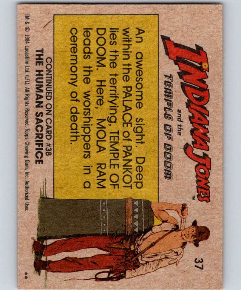 1984 Topps Indiana Jones and the Temple of Doom #37 The Temple of Doom Image 2