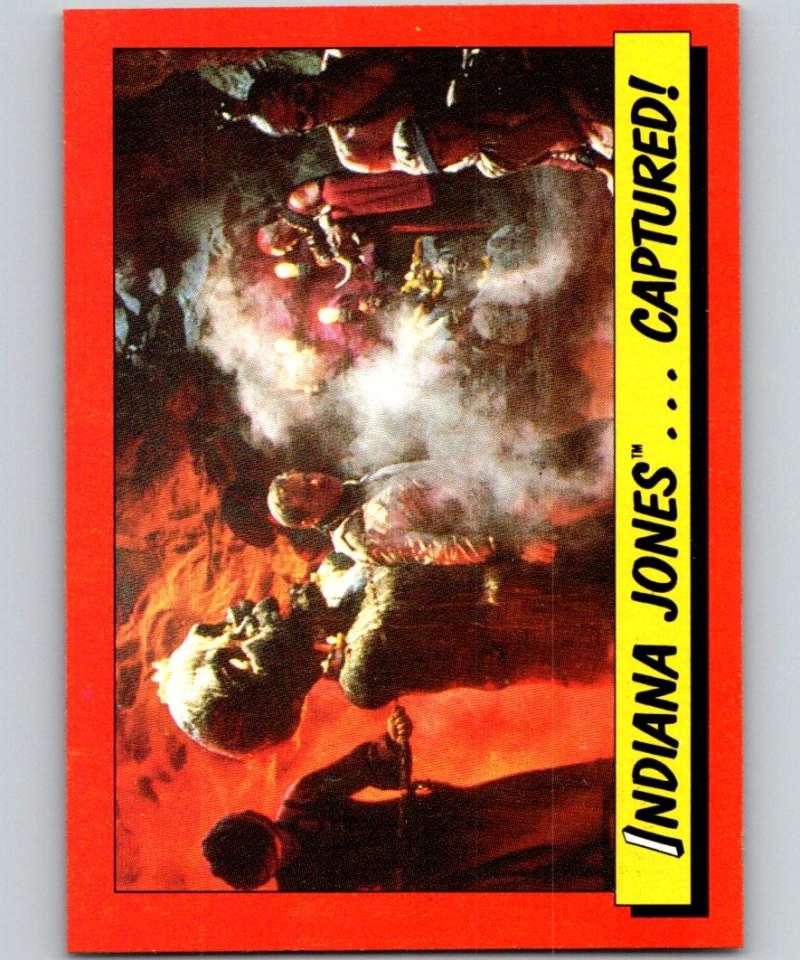 1984 Topps Indiana Jones and the Temple of Doom #42 Indiana Jones...Captured! Image 1