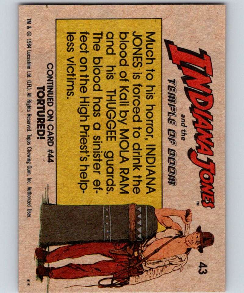 1984 Topps Indiana Jones and the Temple of Doom #43 The Blood of Kali Image 2