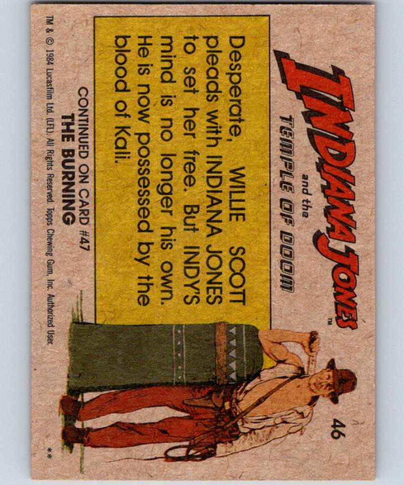 1984 Topps Indiana Jones and the Temple of Doom #46 Mindless Slave Image 2