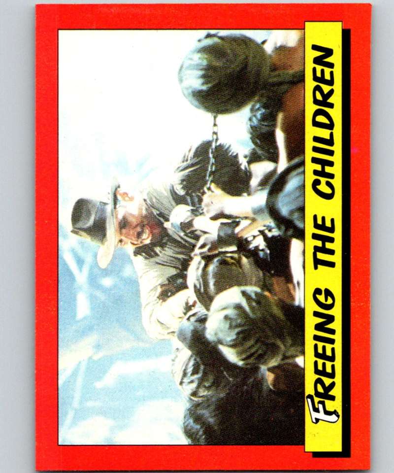 1984 Topps Indiana Jones and the Temple of Doom #57 Freeing the Children Image 1