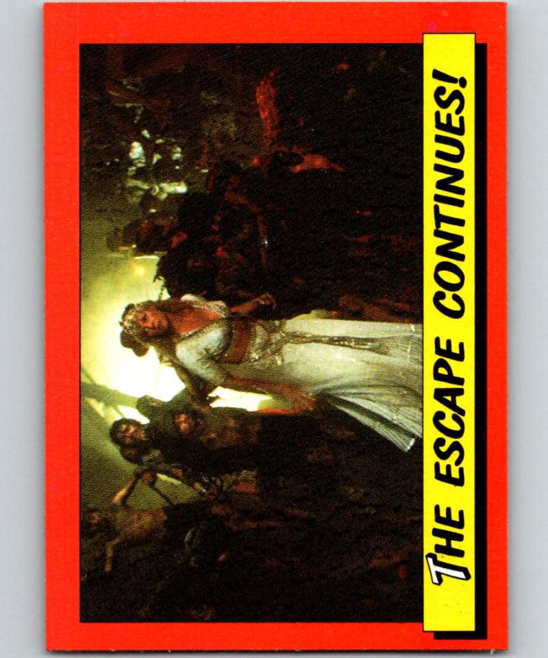 1984 Topps Indiana Jones and the Temple of Doom #58 The Escape Continues! Image 1