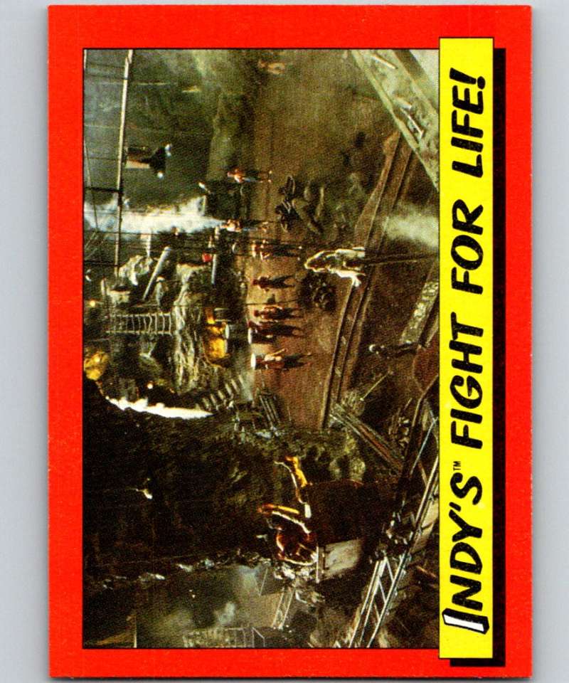 1984 Topps Indiana Jones and the Temple of Doom #61 Indy's Fight for Life! Image 1