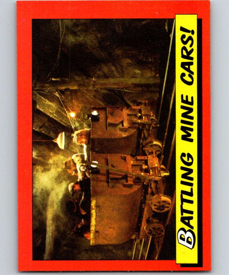 1984 Topps Indiana Jones and the Temple of Doom #68 Battling Mine Cars!