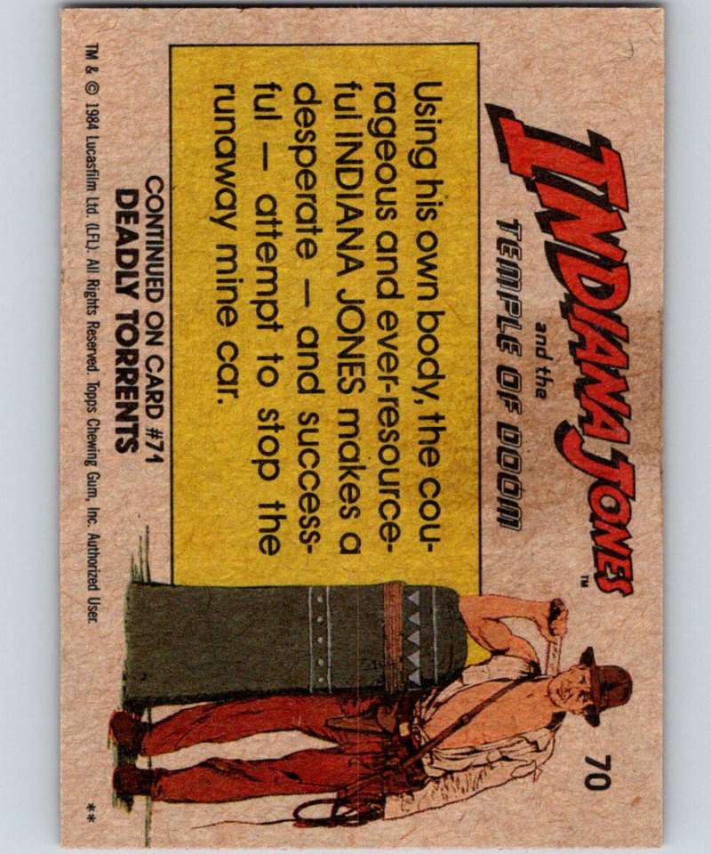 1984 Topps Indiana Jones and the Temple of Doom #70 Indy's Gamble