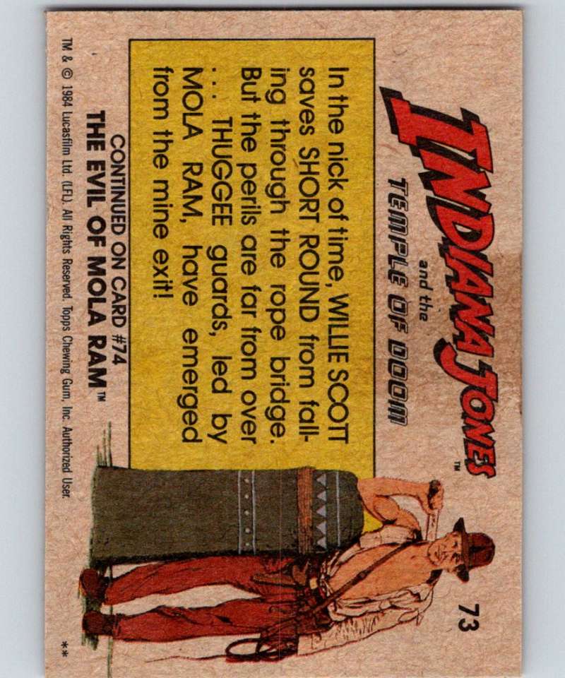 1984 Topps Indiana Jones and the Temple of Doom #73 Saved by Willie Scott!