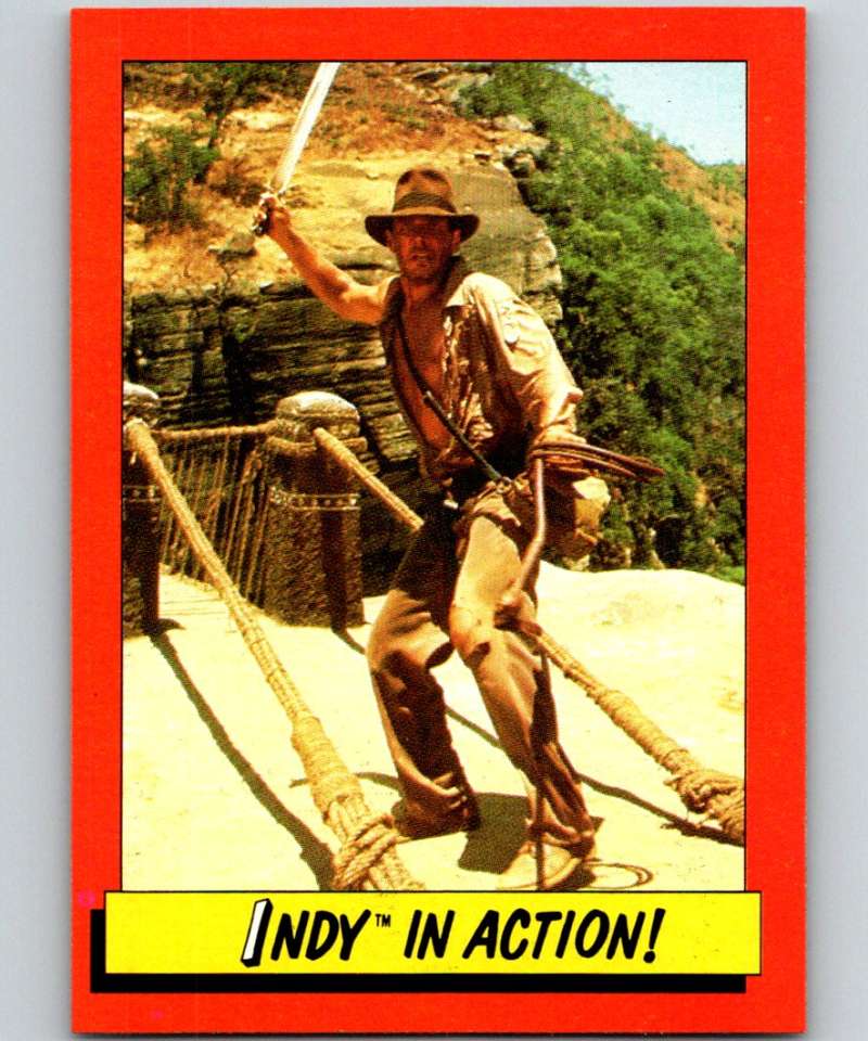 1984 Topps Indiana Jones and the Temple of Doom #79 Indy in Action! Image 1