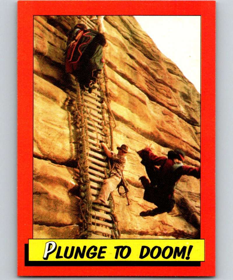 1984 Topps Indiana Jones and the Temple of Doom #83 Plunge to Doom! Image 1