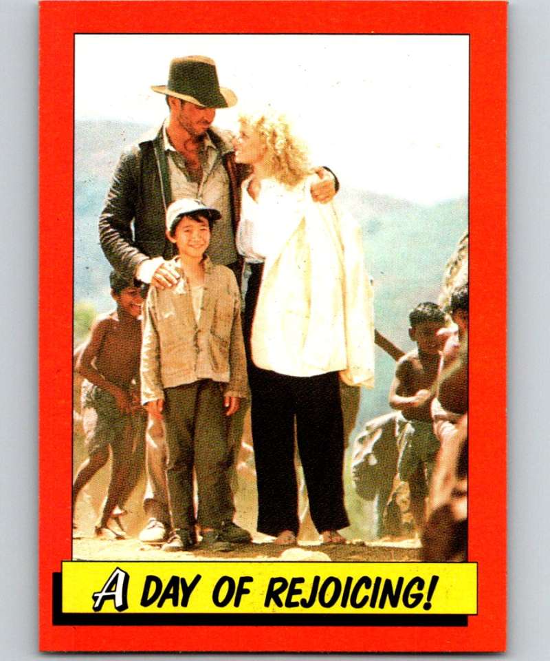 1984 Topps Indiana Jones and the Temple of Doom #85 A Day of Rejoicing Image 1
