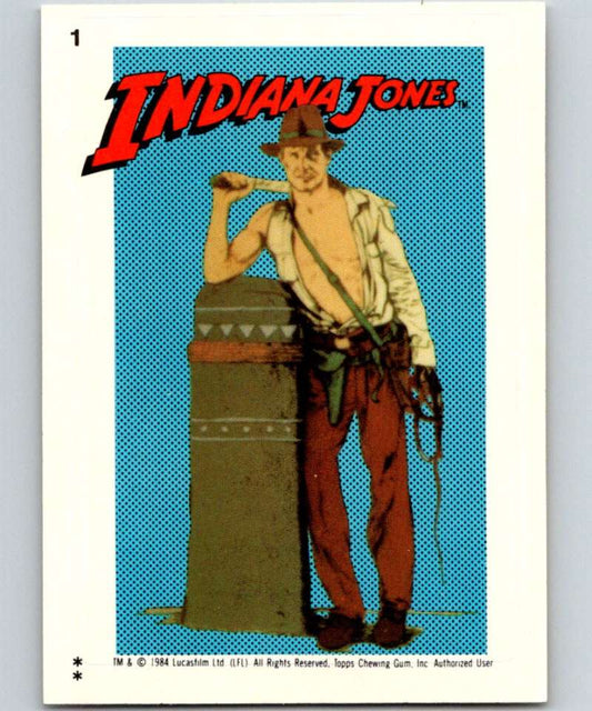 1984 Topps Indiana Jones and the Temple of Doom Stickers #1 Indiana Jones