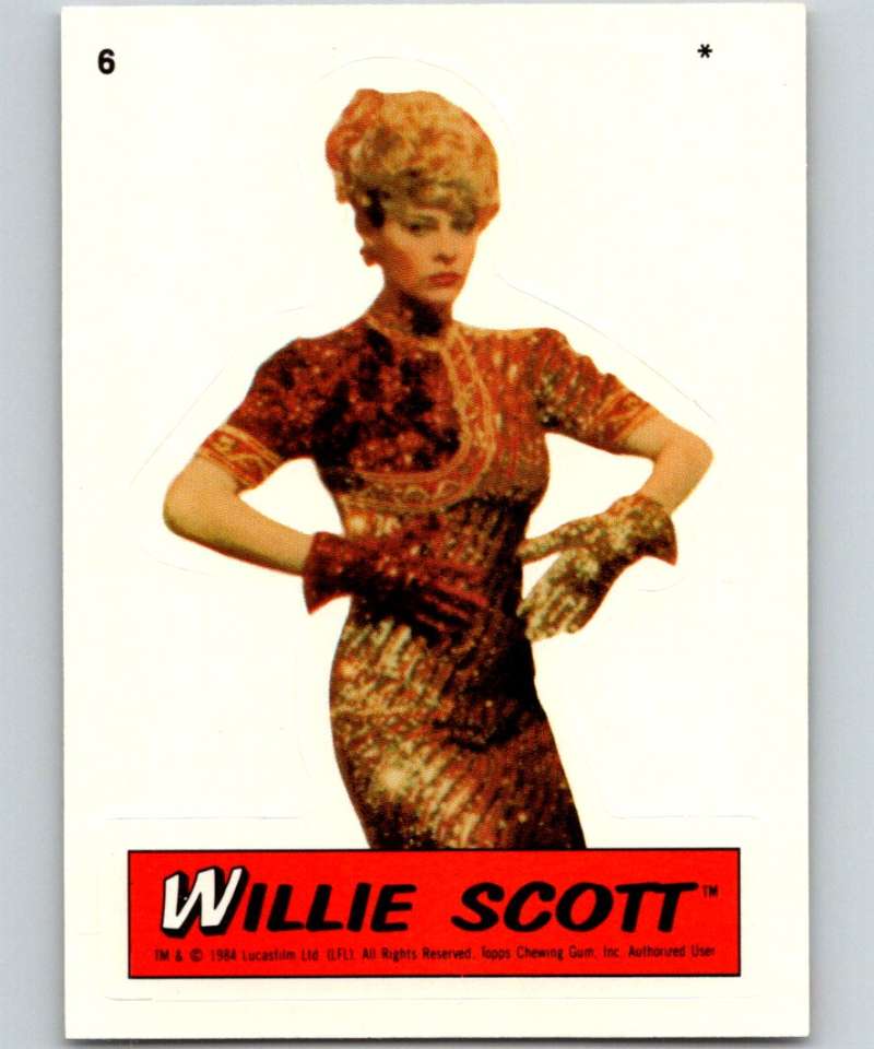 1984 Topps Indiana Jones and the Temple of Doom Stickers #6 Willie Scott