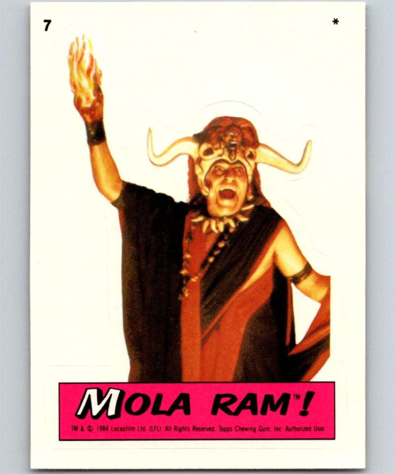 1984 Topps Indiana Jones and the Temple of Doom Stickers #7 Mola Ram!