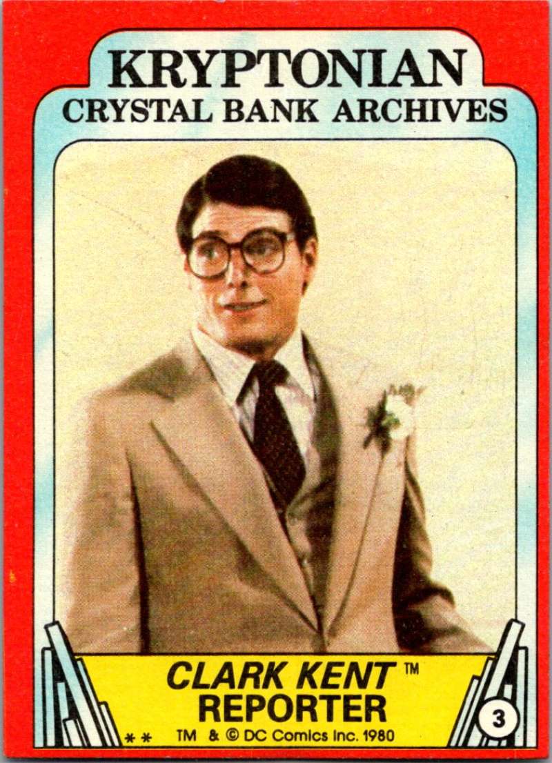 1980 Topps Superman II #3 Clark Kent - Reporter