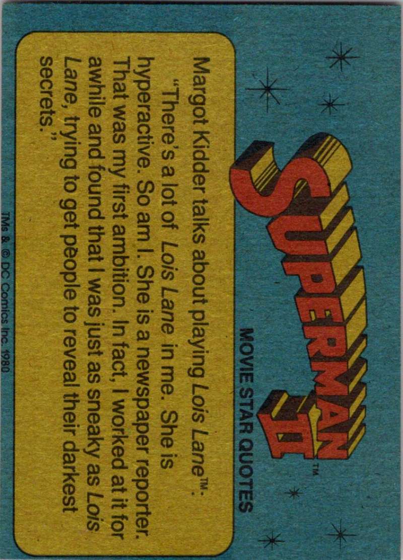 1980 Topps Superman II #4 Newswoman Lois Lane Image 2