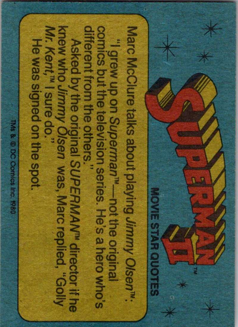 1980 Topps Superman II #10 Editor Perry White Image 2