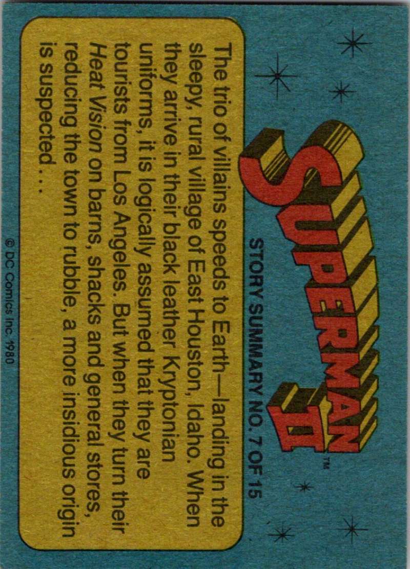 1980 Topps Superman II #28 Flying to Superman's Pad Image 2