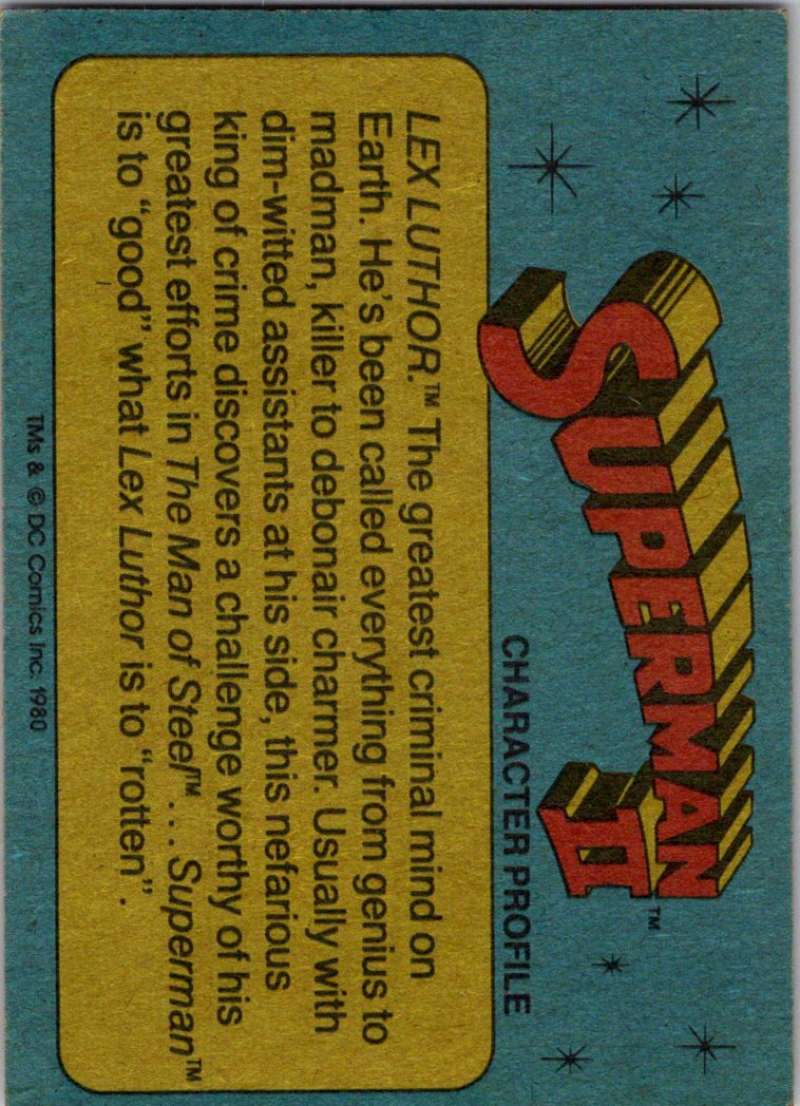 1980 Topps Superman II #33 Dinner For Two!