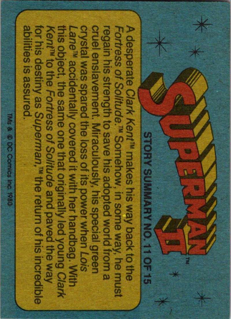 1980 Topps Superman II #37 Non Tests his Powers Image 2