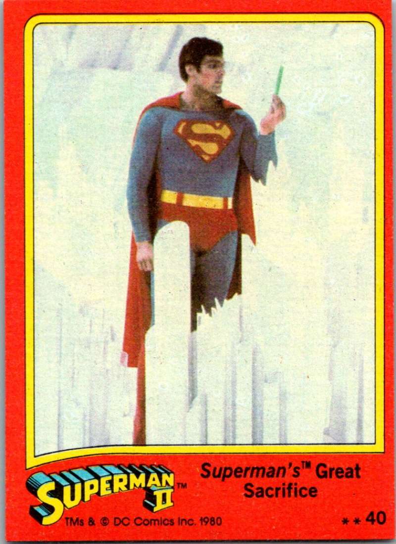1980 Topps Superman II #40 Superman's Great Sacrifice Image 1