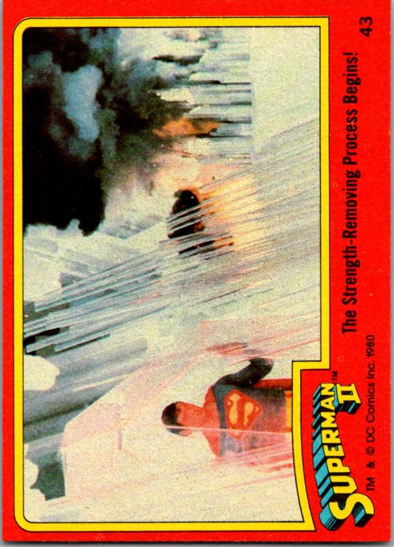 1980 Topps Superman II #43 The Strength-Removing Process Begins! Image 1
