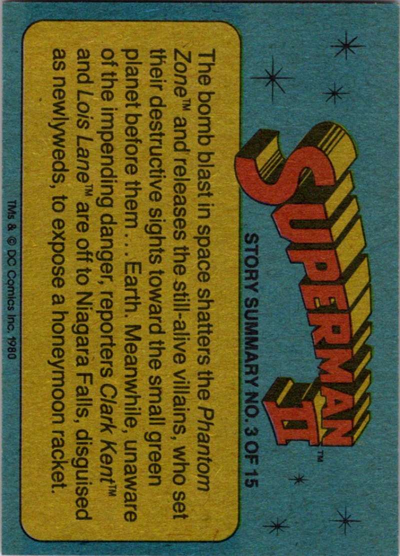 1980 Topps Superman II #52 Back in Action! Image 2