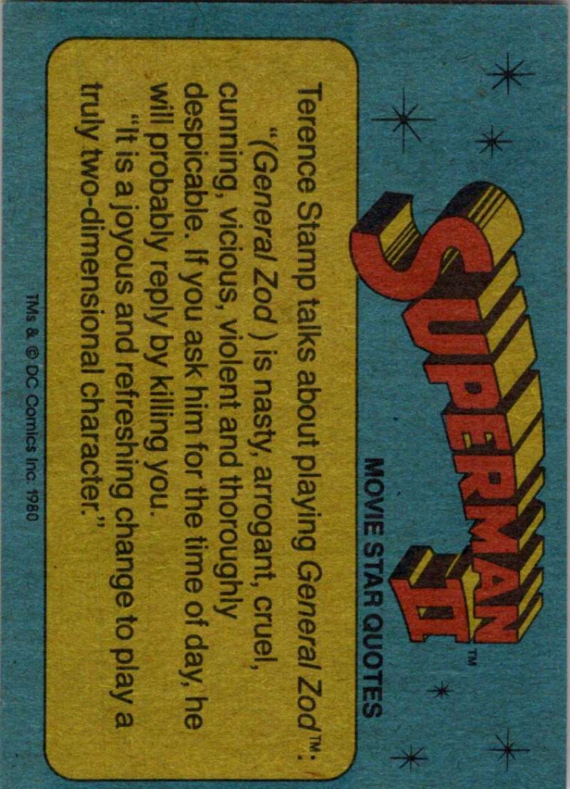 1980 Topps Superman II #63 Battle of the Kryptonians Image 2