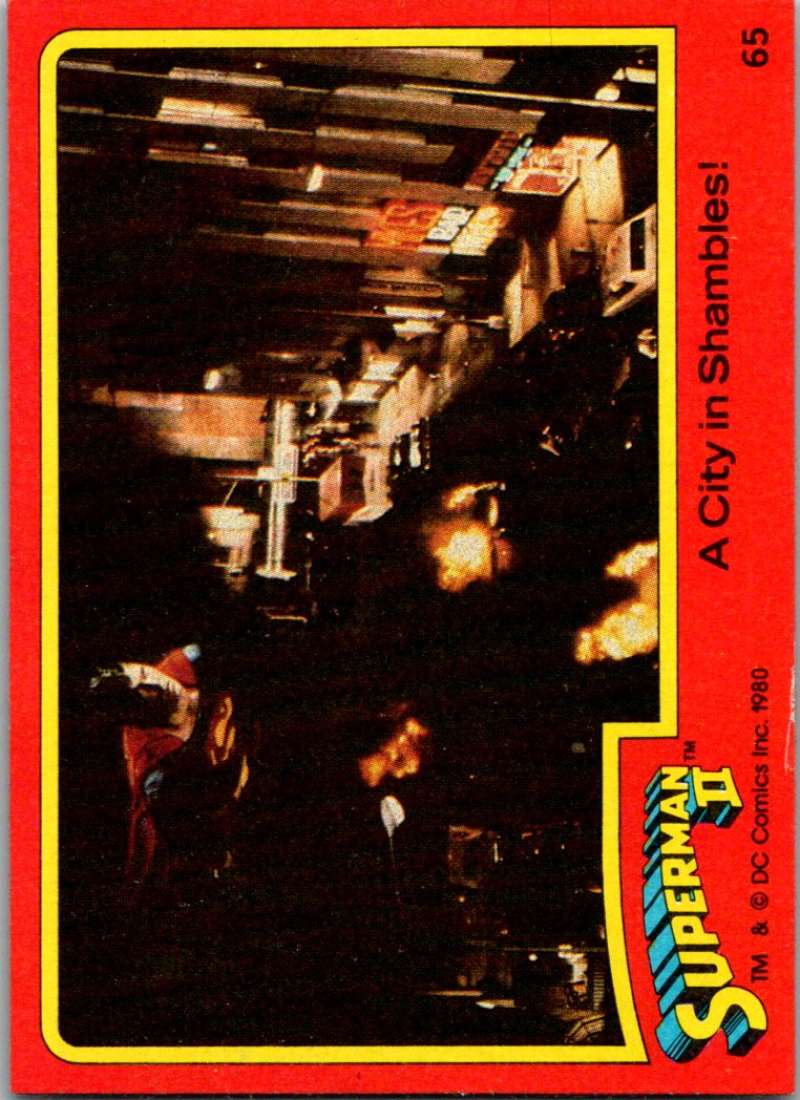 1980 Topps Superman II #65 A City in Shambles! Image 1