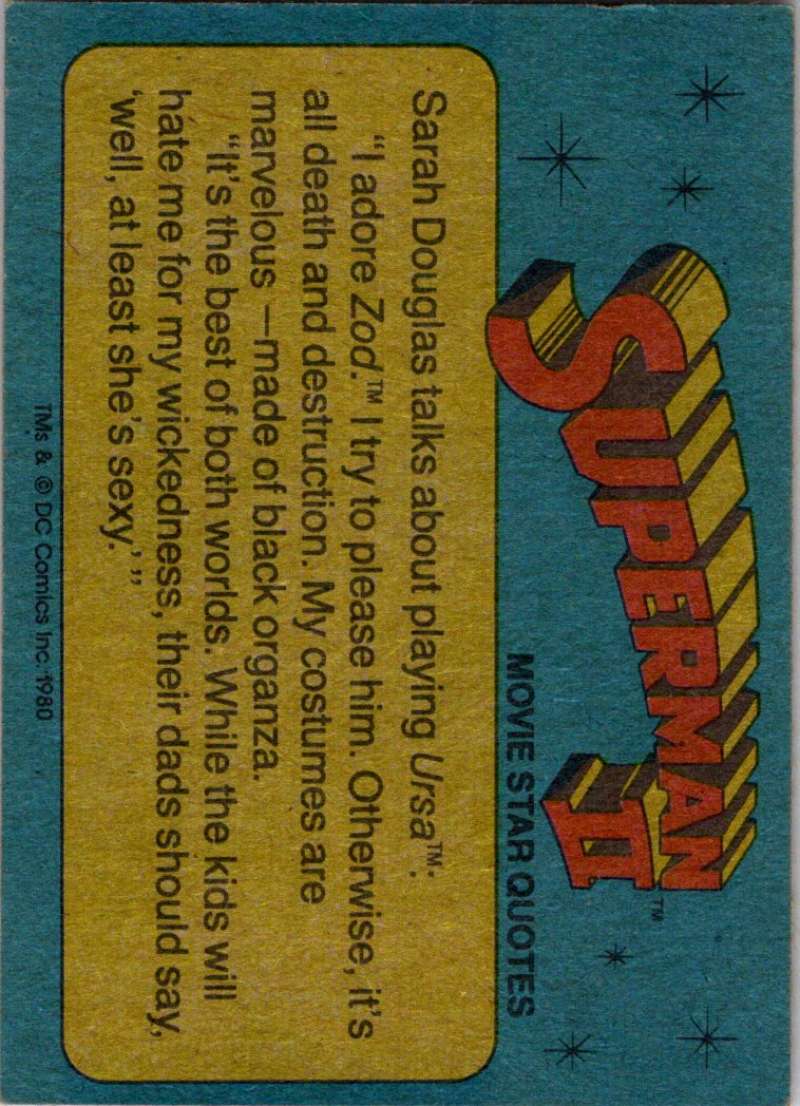 1980 Topps Superman II #67 Ursa Hurls a Deadly Lid Image 2