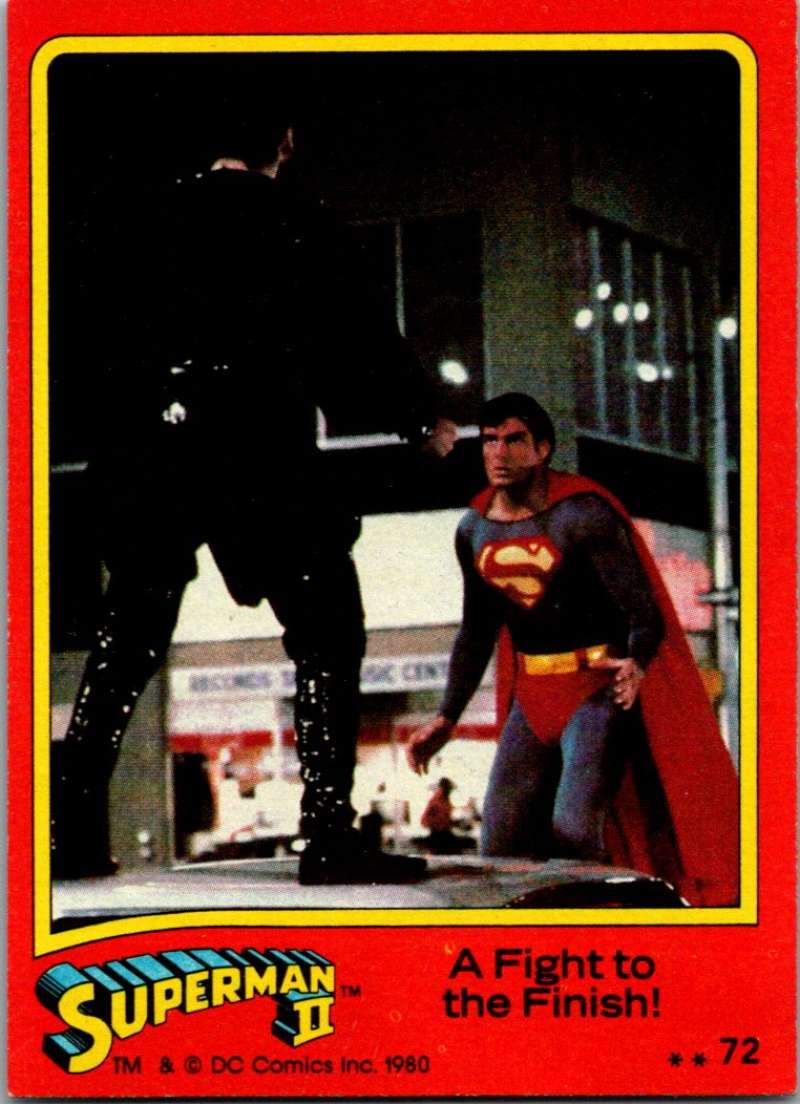 1980 Topps Superman II #72 A Fight to the Finish! Image 1
