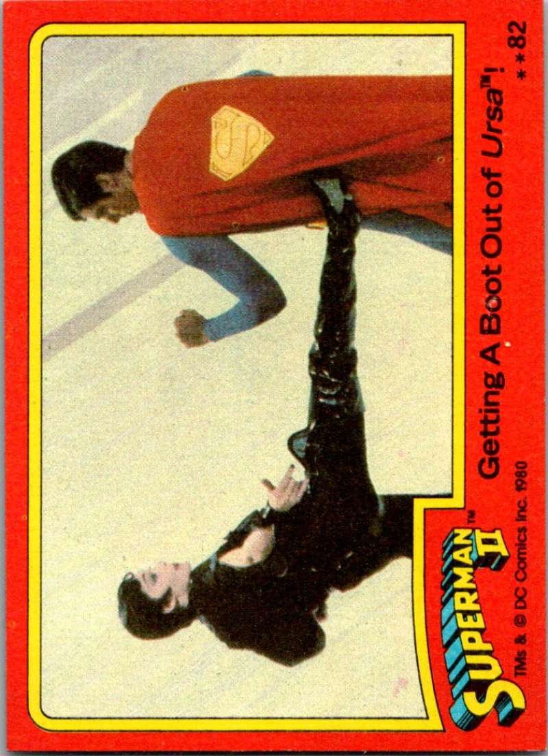 1980 Topps Superman II #82 Getting A Boot Out of Ursa! Image 1