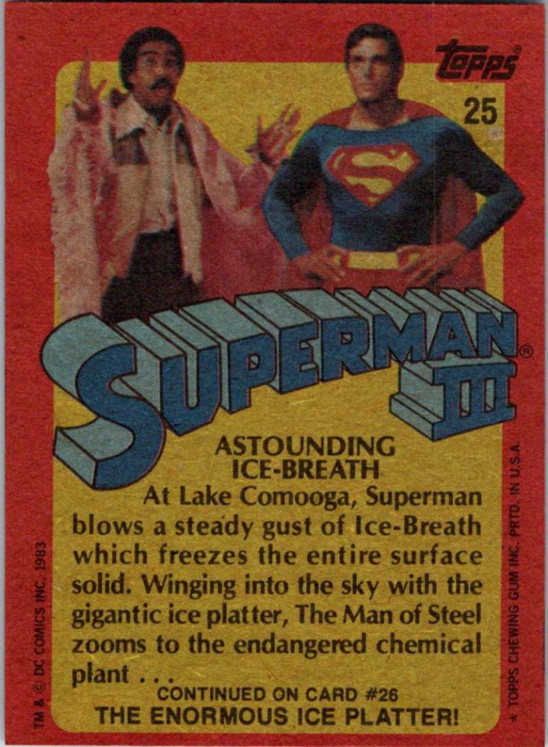 1983 Topps Superman III #25 Astounding Ice-Breath