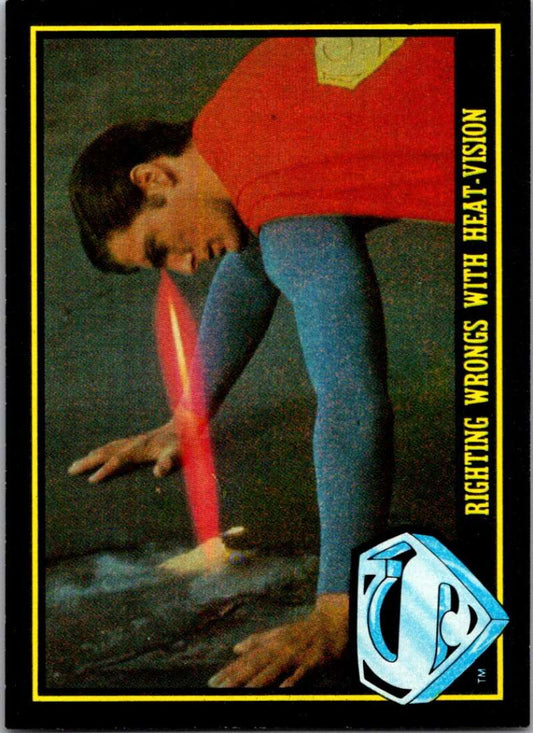 1983 Topps Superman III #69 Righting Wrongs with Heat-Vision Image 1