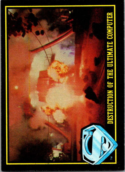 1983 Topps Superman III #91 Destruction of the Ultimate Computer Image 1