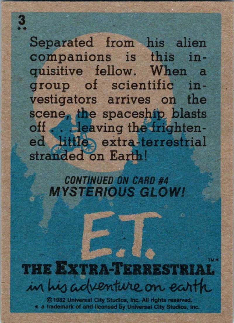1982 Topps E.T. The Extraterrestrial #3 Stranded! Image 2