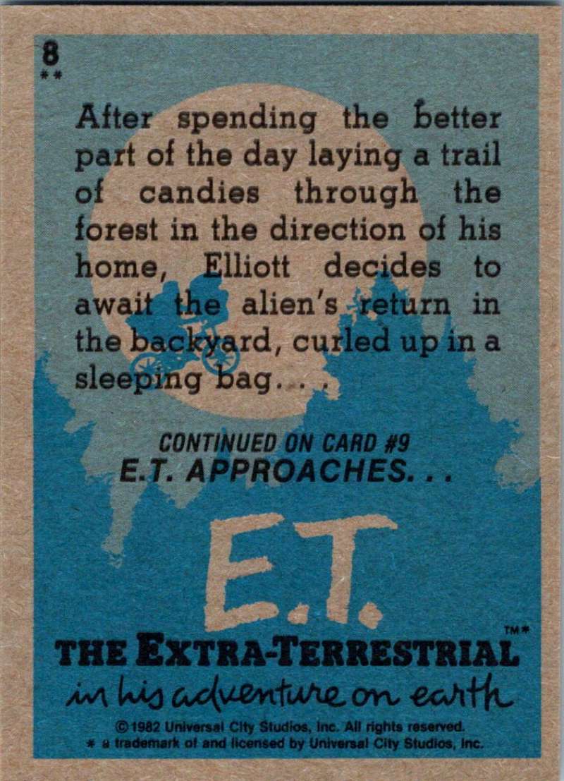 1982 Topps E.T. The Extraterrestrial #8 The Vigil Image 2