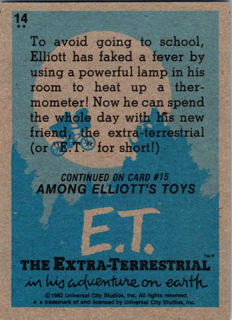 1982 Topps E.T. The Extraterrestrial #14 The E.T. and Me Image 2