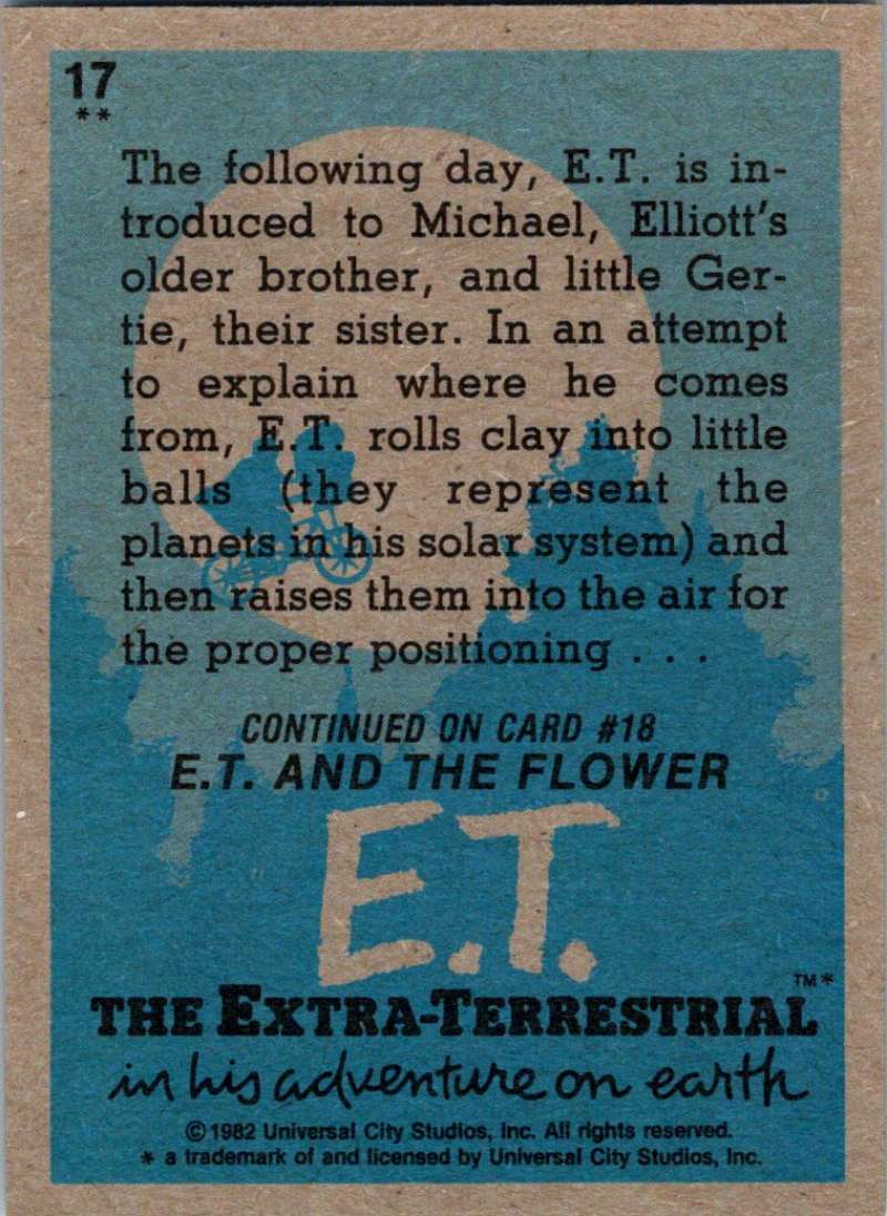 1982 Topps E.T. The Extraterrestrial #17 Where Do You Come From? Image 2