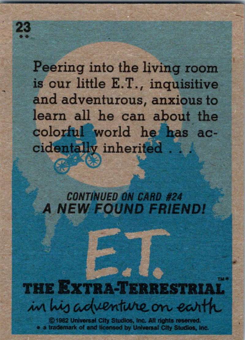 1982 Topps E.T. The Extraterrestrial #23 Up to Mischief! Image 2