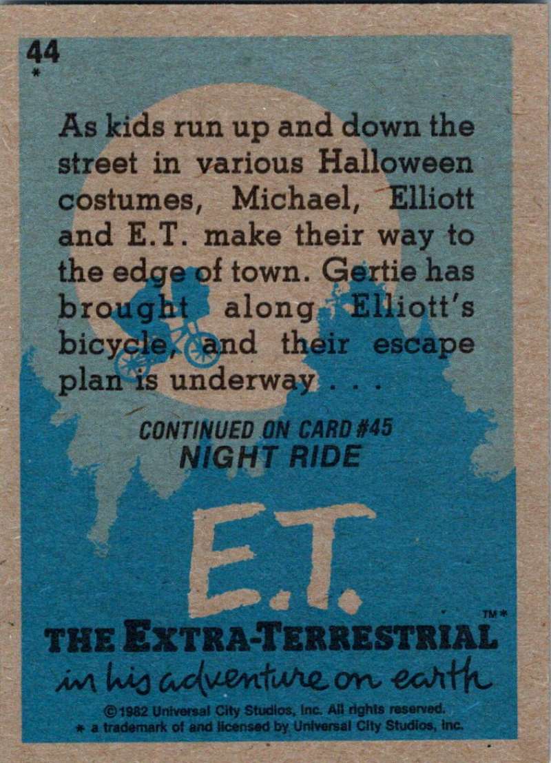 1982 Topps E.T. The Extraterrestrial #44 Trick or Treat! Image 2