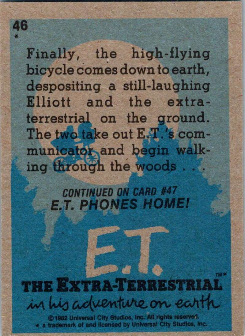 1982 Topps E.T. The Extraterrestrial #46 In the Woods Image 2